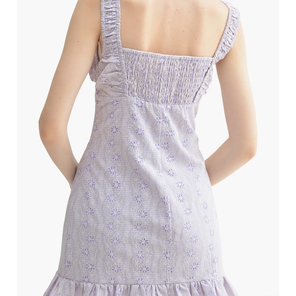Purple Sleeveless Ruffle Dress L - Picture 7 of 7